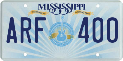 MS license plate ARF400
