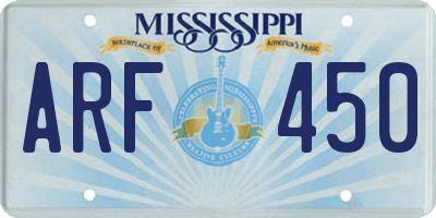 MS license plate ARF450