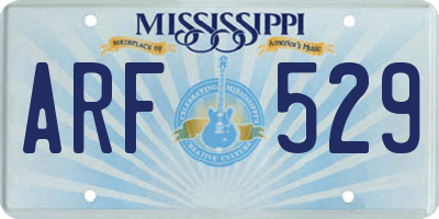 MS license plate ARF529