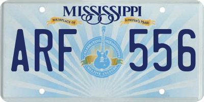 MS license plate ARF556