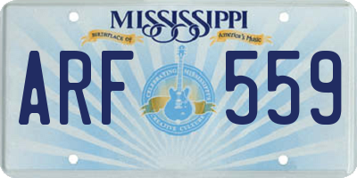 MS license plate ARF559