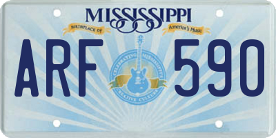 MS license plate ARF590