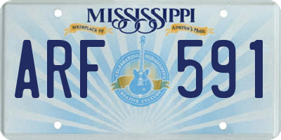 MS license plate ARF591