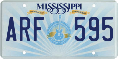 MS license plate ARF595