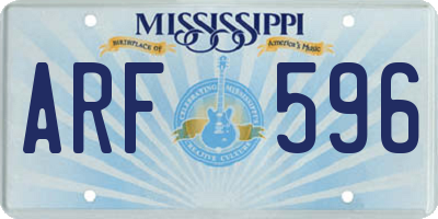 MS license plate ARF596