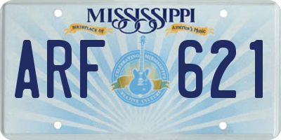 MS license plate ARF621