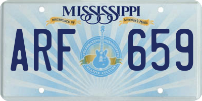 MS license plate ARF659