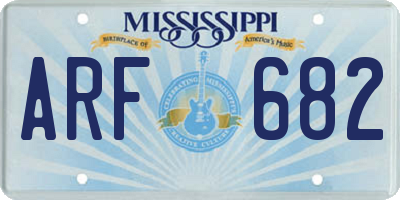 MS license plate ARF682