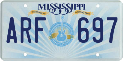 MS license plate ARF697