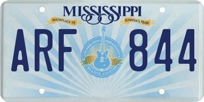 MS license plate ARF844