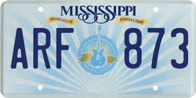 MS license plate ARF873