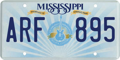 MS license plate ARF895