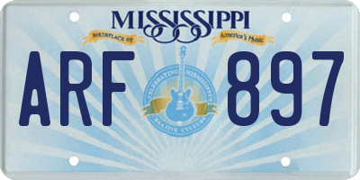 MS license plate ARF897
