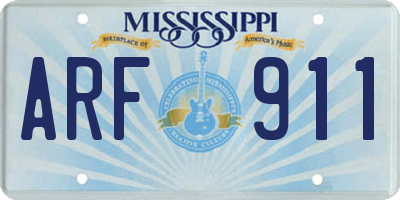MS license plate ARF911