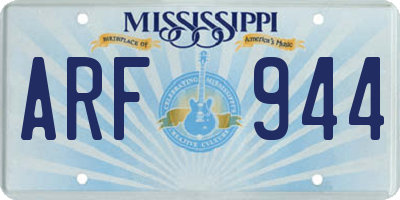 MS license plate ARF944