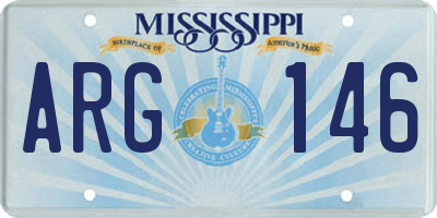 MS license plate ARG146