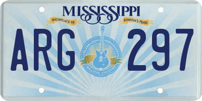 MS license plate ARG297