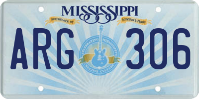 MS license plate ARG306