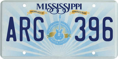 MS license plate ARG396