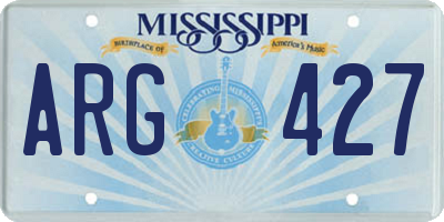 MS license plate ARG427