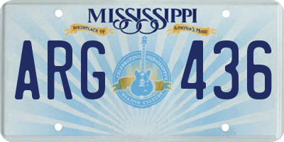 MS license plate ARG436