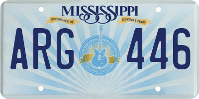 MS license plate ARG446