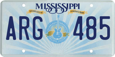 MS license plate ARG485