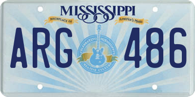MS license plate ARG486
