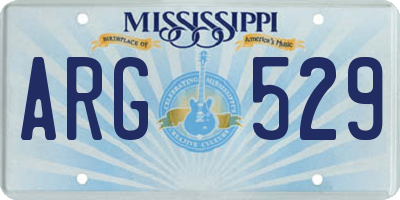 MS license plate ARG529