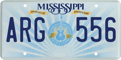 MS license plate ARG556