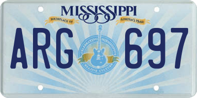 MS license plate ARG697