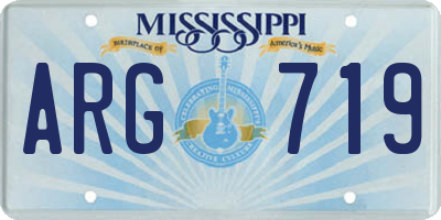 MS license plate ARG719