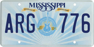 MS license plate ARG776
