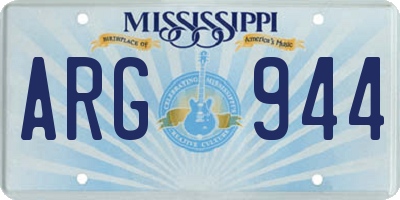MS license plate ARG944