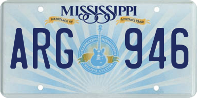 MS license plate ARG946