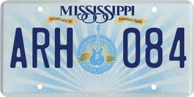 MS license plate ARH084