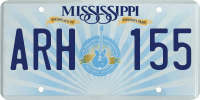 MS license plate ARH155