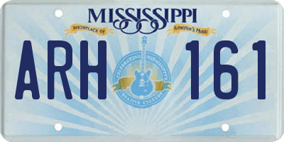 MS license plate ARH161