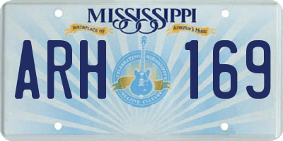 MS license plate ARH169