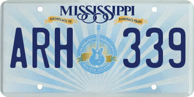 MS license plate ARH339