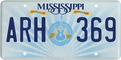 MS license plate ARH369