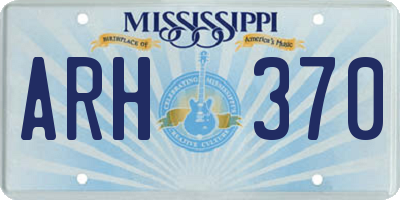 MS license plate ARH370