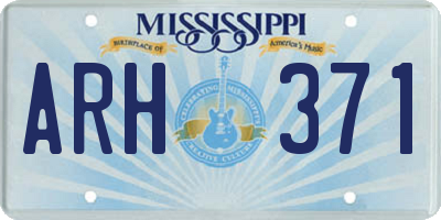 MS license plate ARH371