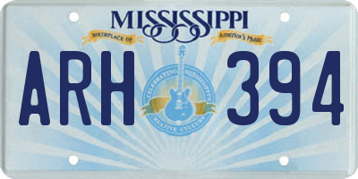 MS license plate ARH394