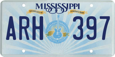 MS license plate ARH397