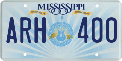 MS license plate ARH400