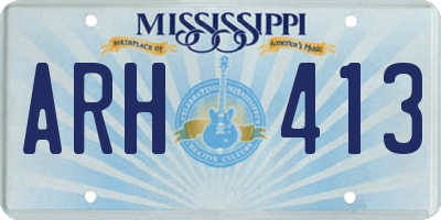 MS license plate ARH413