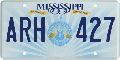 MS license plate ARH427