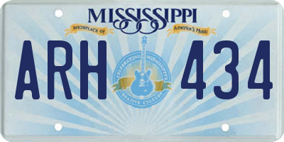 MS license plate ARH434