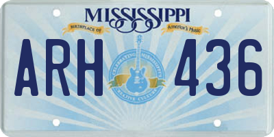 MS license plate ARH436